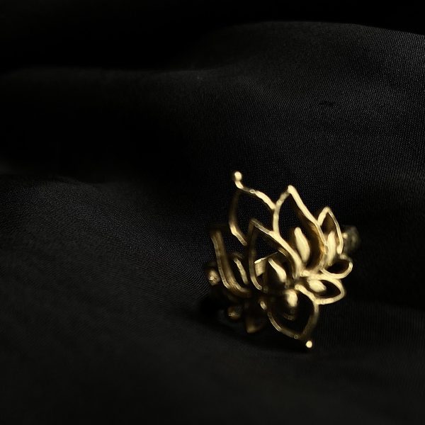 Gold Codes Lux Golden Lotus Ring